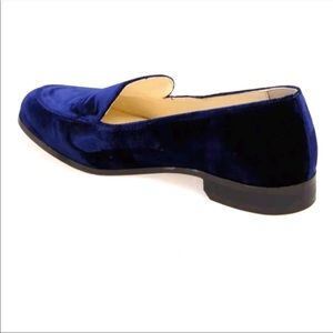 Bettye Muller Blue Regency Velvet Slip on Loafers